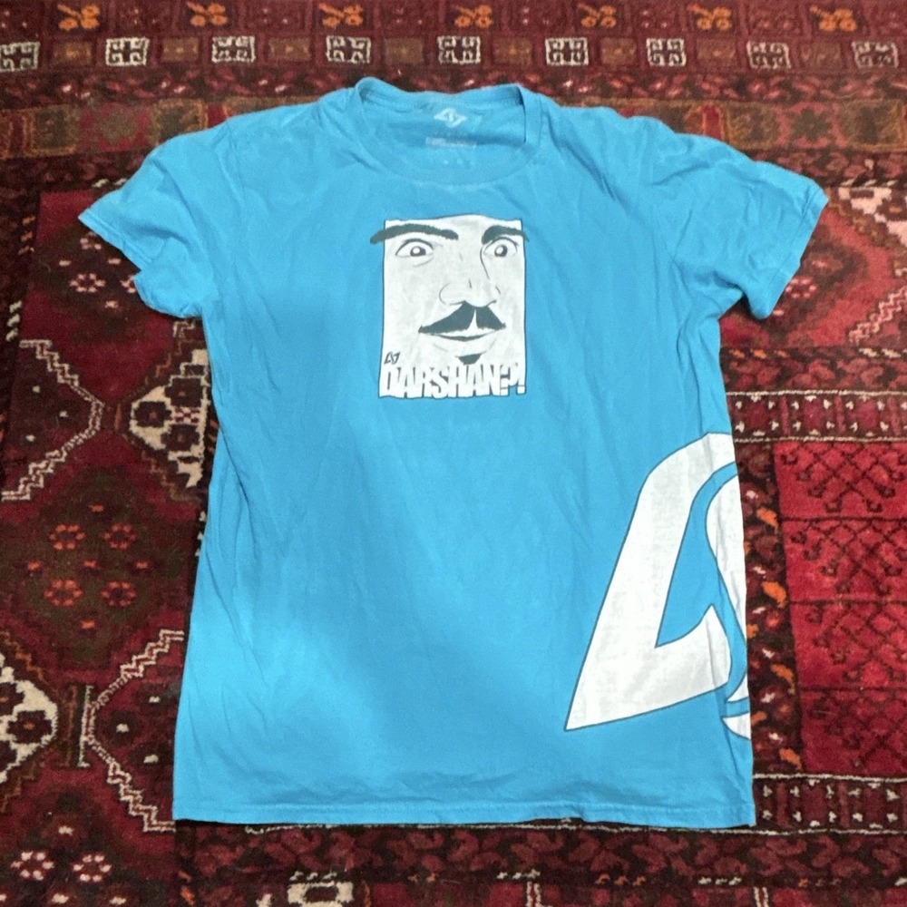 Counter Logic Gaming CLG Darshan Men's M Blue Graphic Tee Crew Neck Short Sleeve